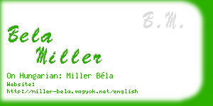bela miller business card